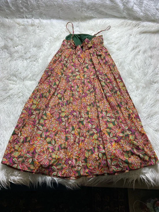 J. CREW Multi-color Tie Back Cotton Maxi Dress - Picture 5 of 5